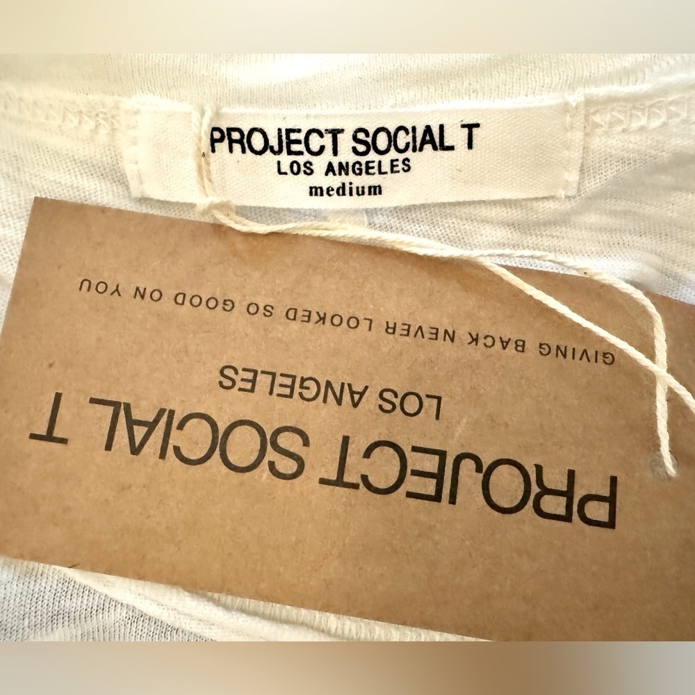 Project Social T Sz M NWT Soli
Tie Back Slub Tank in White - Picture 5 of 5